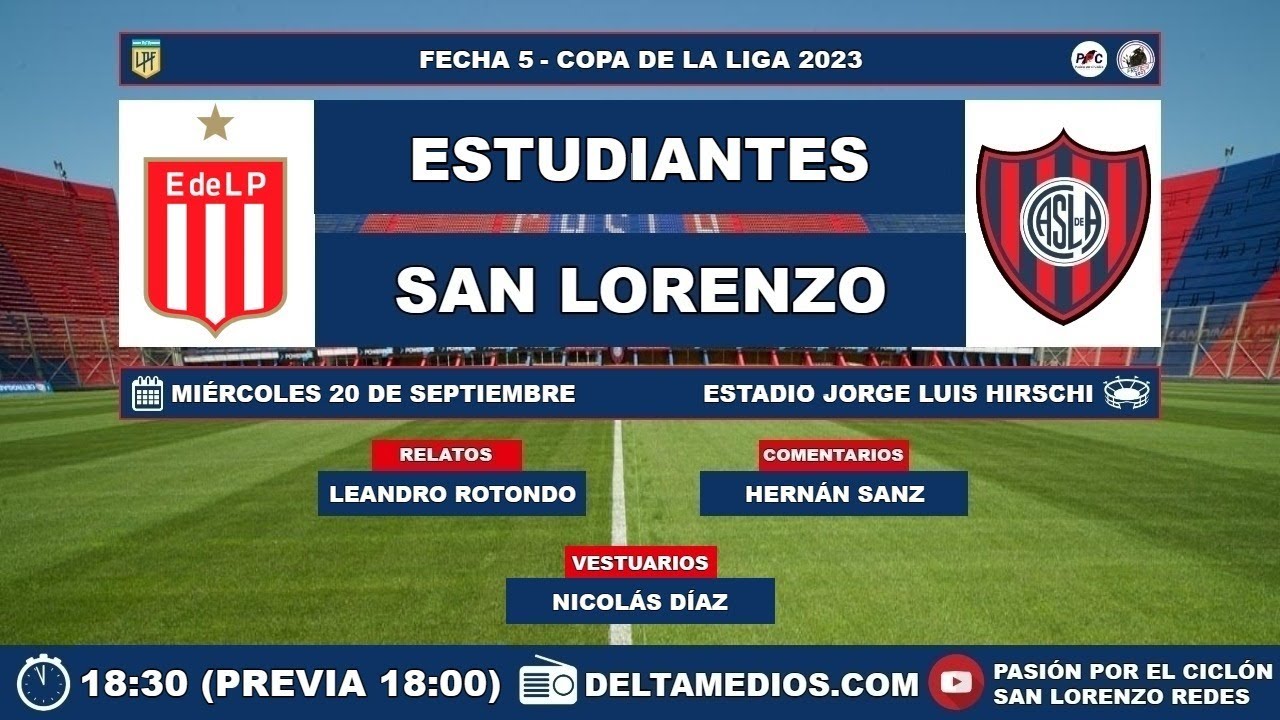 SAN LORENZO VS ESTUDIANTES (LP) EN VIVO 🔴 COPA LIGA PROFESIONAL 2023 ...