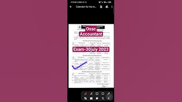 Ossc Accountant Exam Update//