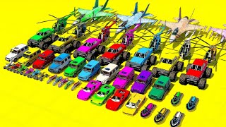 GTA V Spider-Man, Stunt Car Racing Challenge By Heroes and Friends With Amazing Car Planes and Boats