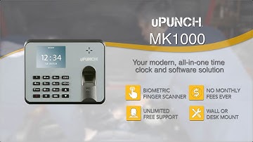 uPunch MK1000 Biometric Finger Scan Time Clock