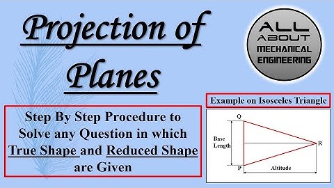 Projection of Planes (Isosceles Triangle) #projectionofplanes #engineeringgraphics
