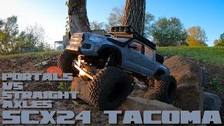 SCX24 Tacoma Diecast - On Portals Vs Straight Axles