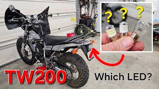 Yamaha TW200 LED Tail Light Bulb  Clear vs Red which is Better?