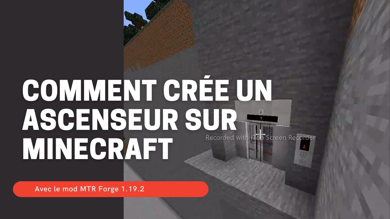 Comment crée un ascenseur avec le mod MTR sur Minecraft - YouTube