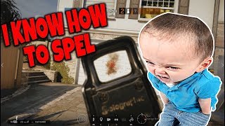 ILLITERATE TrashTalker Attempts To Spell During 1v1! - Rainbow Six Siege