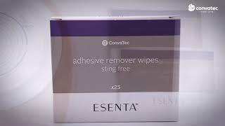  ConvaTec ESENTA Adhesive Remover Wipes for Around Stomas and  Wounds, Sting Free, Alcohol Free, 25ct Box (Pack of 1) : Health & Household