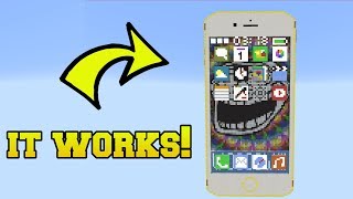 REAL IPHONE WITH WORKING APPS IN MINECRAFT!!