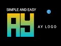 A SIMPLE AND EASY LETTER LOGOS IN PIXELLAB EASILY | AY LOGO DESIGN #viral #logo #trend @FaizyNhidz