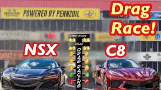 Acura NSX vs 2020 C8 Corvette  Drag Race