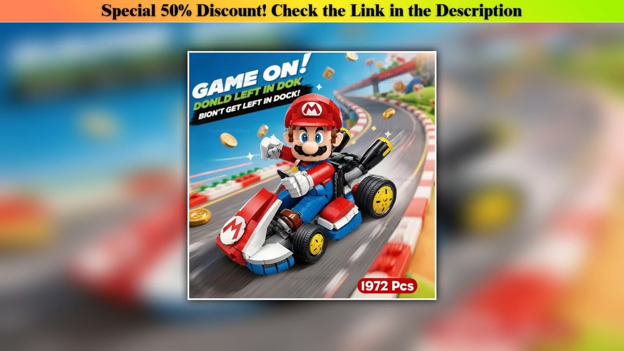 Deal 2025 NEW Racing Kart Building Blocks 1972pcs DIY Creative Educational Toy Set for Kids Boys Gi