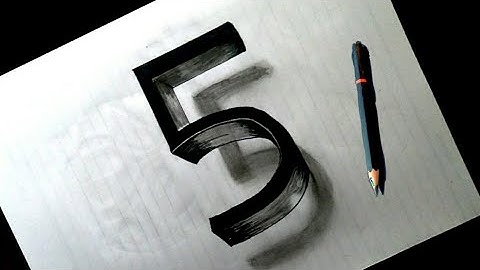 Very Easy!! How To Drawing 3D Floating number | #Anamorphic lusion - #3D #TrickArt on paper