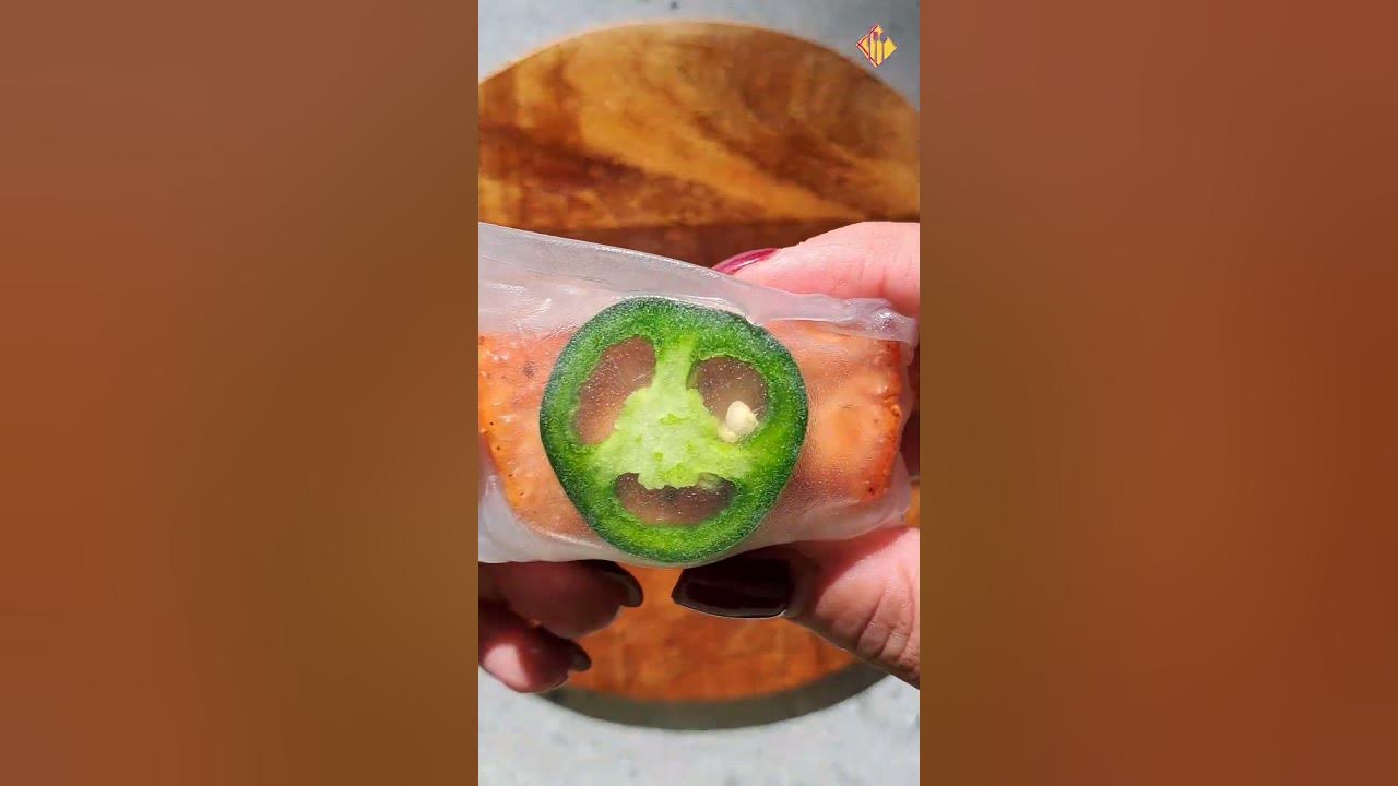 Firecracker Salmon Rice Paper Bites Recipe - TikTok Recipes #shortvideo