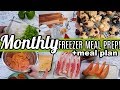 EASY MEAL PLAN MONTHLY FREEZER MEAL PREP | What’s For Dinner | Cook With Me | Large Family Meals