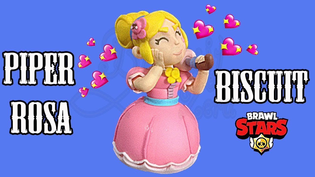 Como Fazer A Piper Rosa Em Biscuit Brawl Stars How To Make Piper Rosa Youtube - brawl star de biscuit