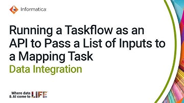 Running a Taskflow as an API to Pass a List of Inputs to a Mapping Task in Data Integration