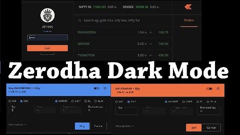 Change Zerodha Theme | Dark Mode | Hindi |