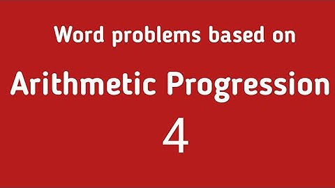 word problems - Arithmetic progression - Class 10