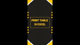 Cara print table di exel pasti rapih | SHORT | Kaemnur