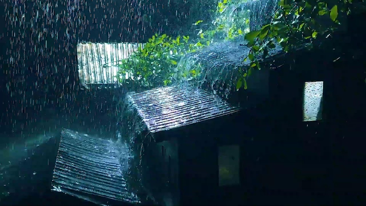 HEAVENLY RAINFALL: Instant Sleep in 3 Minutes with Heavy Rain & Thunderstorm