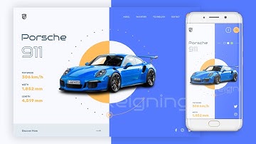 Responsive Website Using HTML CSS & JS Step By Step | Landing Page car Porsche