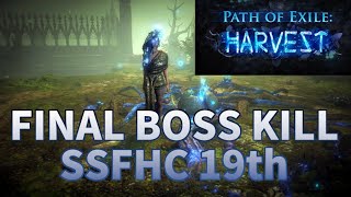 [Path of Exile 3.11] Harvest Final Boss Kill in 19th, Oshabi, Avatar of the Grove, Vortex Trickster