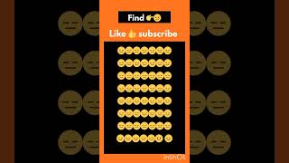 Find the 😐 Emoji Challenge 😵‍💫#findemoji #emojichallenge #puzzle #braingame #spotit #findtheemoji