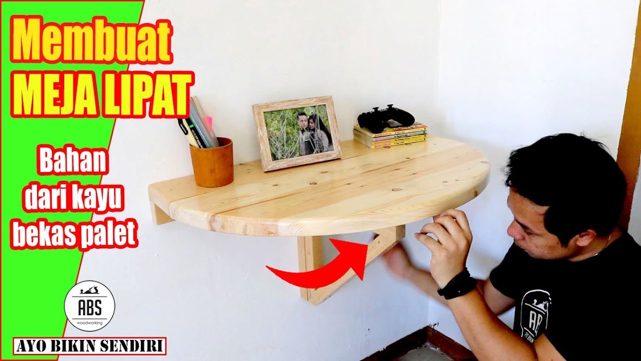 Ayo Bikin Meja Lipat Sendiri Membuat Drop Leaf Table Dari Kayu Bekas Palet Youtube