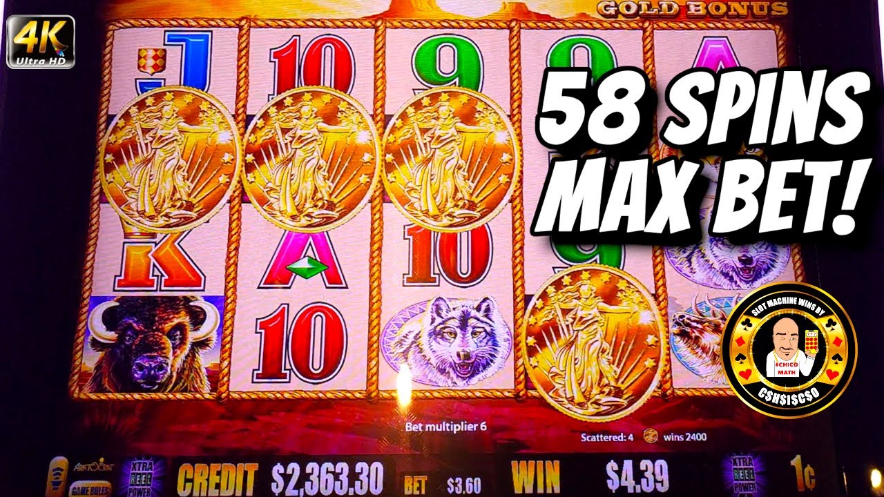 58 SPINS - MAX BET - Buffalo Gold Class 2 Slot Machine - YouTube