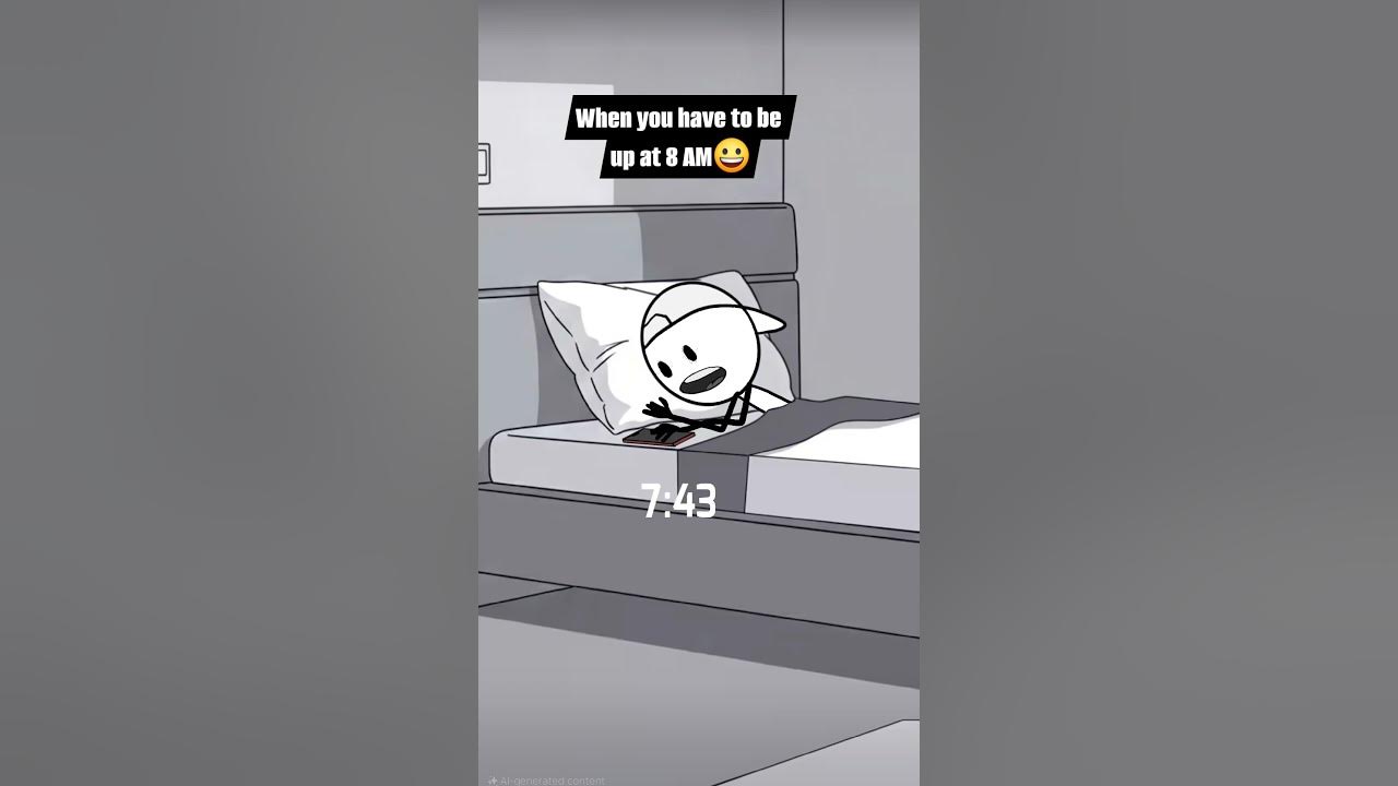 When you have to be up at 8 AM #relatable #alarmclock #wakingup #humor #funnyvideos #fypviralシ #usa