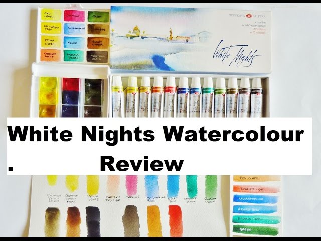 Watercolor Paints Review: White Nights Watercolor Tubes Review & Swatches, Watercolour  Paint Review 