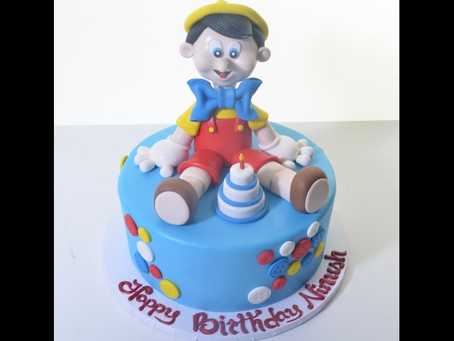 Pinocchio Shaped Birthday Cake - 3D Cake Making - YouTube