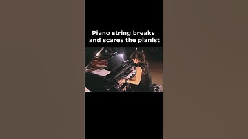 Piano string breaks and scares the pianist #shorts