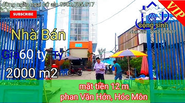 bán nhà mặt tiền 12 m phan Văn Hớn Hóc Môn 2000 m2 CỘNG SINH LAND
