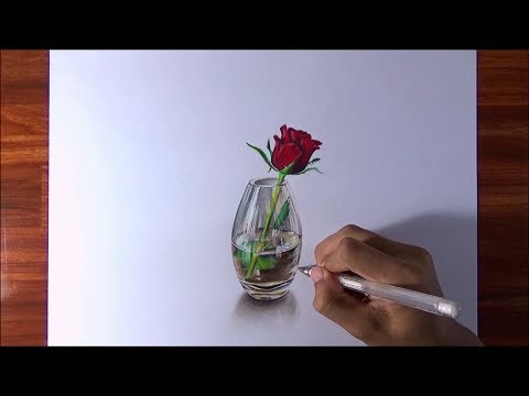 Video: Florero Pintado Con Rosas