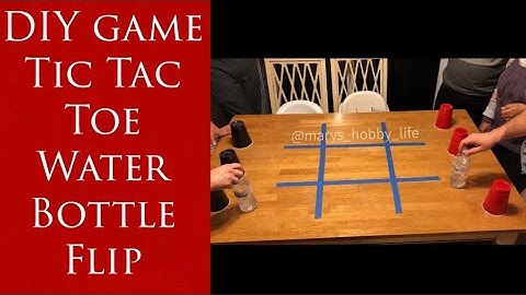 TicTacToe Water Bottle Flip | DIY Game