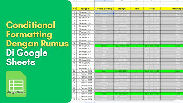 Cara Menggunakan Rumus Conditional Formatting Berdasarkan Nilai Cell Lainnya Di Google Sheet