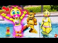 Freddy & Toy Chica HAVE Another CUTE BABY! (GTA 5 Mods FNAF RedHatter)