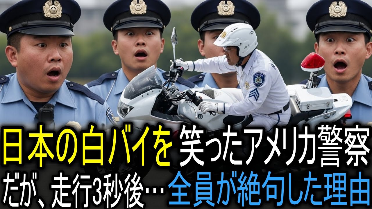 【衝撃】「日本の白バイはオモチャだろw」と見下すアメリカの警察官。→ 走行3秒後、全員が言葉を失った理由とは…【海外の反応】