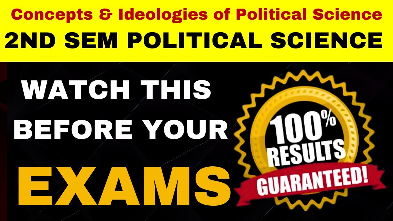 2nd Sem Political Science Important questions || Concepts & Ideologies ...