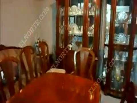 Remato juego de comedor para 8 personas, vitrina con luz. youtube