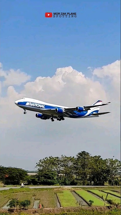 Wow Cargo Jumbo National 747-4HAF(ER) N663CA Dari GUM ke CGK #shorts #nationalairlines #pesawat