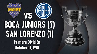 Boca Juniors vs San Lorenzo - Primera División - ARG 1981 Nacional - Fecha 6 - Full match