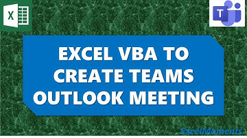 Set up outlook Teams meeting via Excel VBA