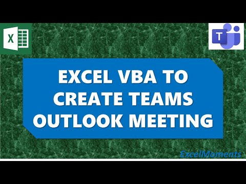 Set up outlook Teams meeting via Excel VBA