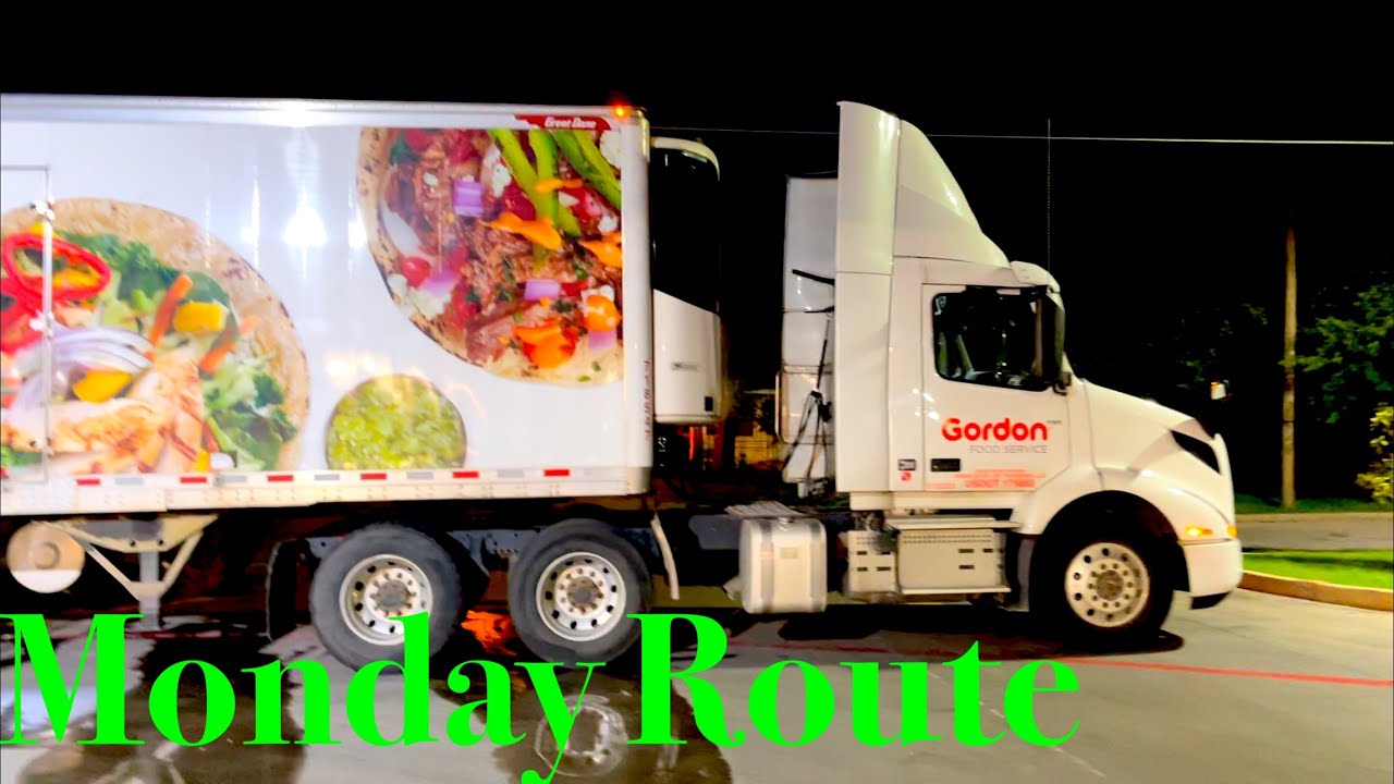 Day in the life foodservice live delivery, Monday Route, CDL route