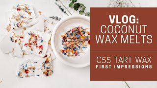 {VLOG.005} COCONUT WAX MELTS — First Impressions (C55 Coconut Tart Wax)