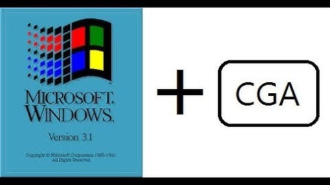 Windows 3.1 build 068 on CGA Graphics!
