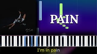 Nessa Barrett - Pain Piano+Lyrics+Music