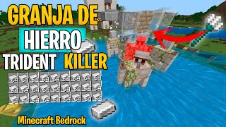 Granja de HIERRO FÁCIL Minecraft Bedrock 1.20