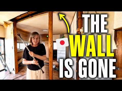 The Wall is GONE + We Had a Burst Pipe Disaster | Japan Renovation thumbnail